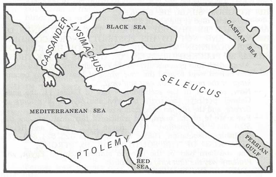 Alexander's Empire had three principal kingdoms