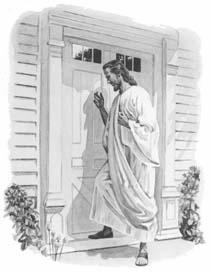 Jesus is knocking at the hearts door.